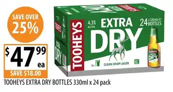 Supabarn Tooheys Extra Dry Bottles offer