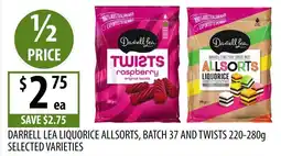 Supabarn Darrell Lea Liquorice Allsorts, Batch 37 and Twists offer
