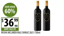 Supabarn Pasha McLaren Vale Shiraz offer