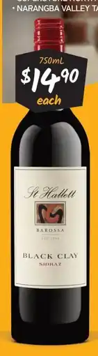 Cellarbrations St hallett black clay offer