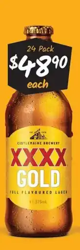 Cellarbrations Xxxx gold full flavoured lager offer