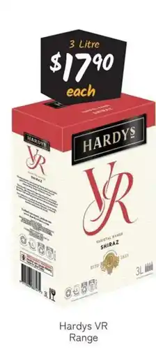 Cellarbrations Hardys vr range offer