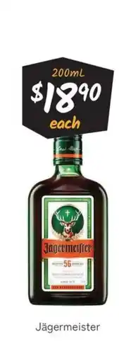Cellarbrations Jagermeister offer