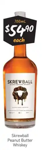 Cellarbrations Skrewball peanut butter whiskey offer