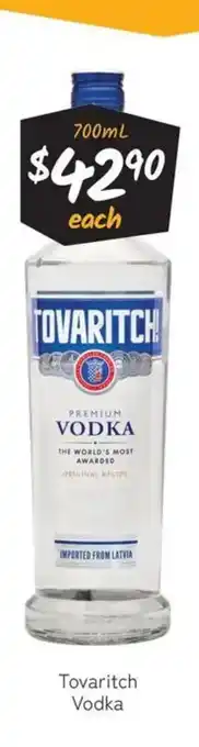 Tovaritch vodka