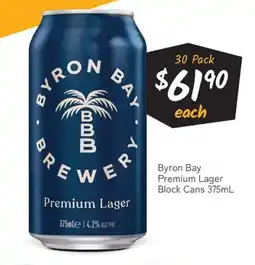 Cellarbrations Byron bay premium lager block cans offer