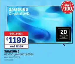 Officeworks Samsung 65" 4k crystal uhd u8000h offer