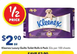 Ritchies Kleenex Luxury Quilts Toilet Rolls offer