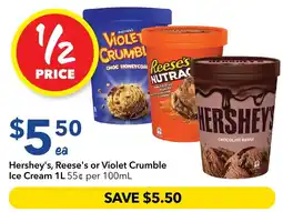 Ritchies Hershey's, Reese's or Violet Crumble Ice Cream offer