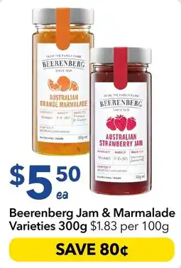 Ritchies Beerenberg Jam & Marmalade Varieties offer