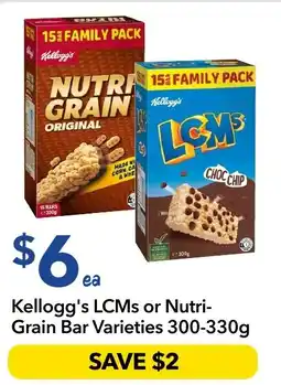 Ritchies Kellogg's LCMs or Nutri-Grain Bar Varieties offer