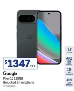 Officeworks Google pixel 10 128gb unlocked smartphone offer