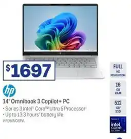Officeworks Hp 14" omnibook 3 copilot+ pc offer