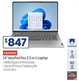 Officeworks Lenovo 14" ideapad flex 5 2-in-1 laptop offer