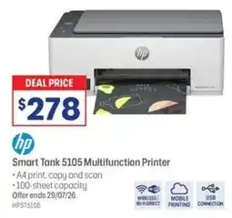 Officeworks Hp smart tank 5105 multifunction printer offer