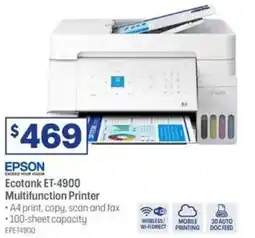 Officeworks Epson ecotank et-4900 multifunction printer offer