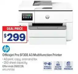 Officeworks Hp officejet pro 9730e a3 multifunction printer offer