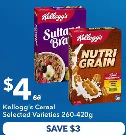 Ritchies Kellogg's Cereal Selected Varieties offer