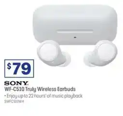 Officeworks Sony. wf-c510 truly wireless earbuds offer