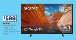 Officeworks Sony. bravia 43 4k led google tv x77l offer