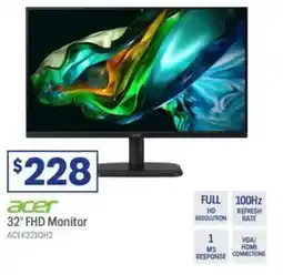 Officeworks Acer 32" fhd monitor acek321qh2 offer