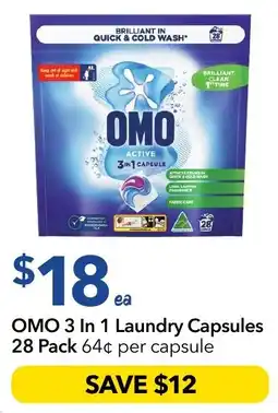 Ritchies OMO 3 In 1 Laundry Capsules offer