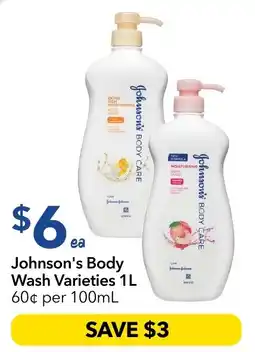 Ritchies Johnson's Body Wash Varieties offer