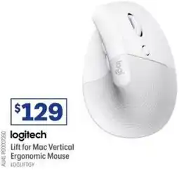 Officeworks Logitech lift for mac vertical ergonomic mouse offer