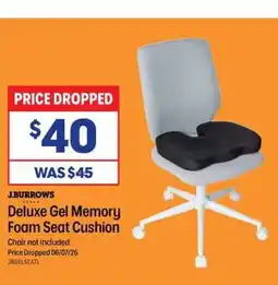 Officeworks Deluxe gel memory foam seat cushion offer