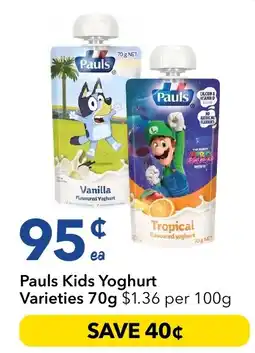Ritchies Pauls Kids Yoghurt Varieties offer