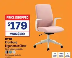 Officeworks Otto kronborg ergonomic chair offer