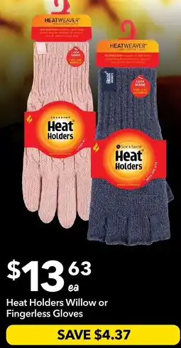 Ritchies Heat Holders Willow or Fingerless Gloves offer