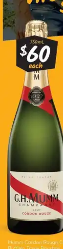 Cellarbrations G.h.mumm champagne brut cordon rouge offer