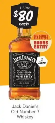 Cellarbrations Jack daniel's old number 7 whiskey offer
