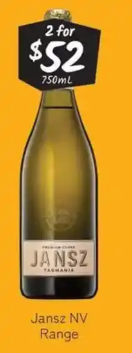 Cellarbrations Jansz nv range offer