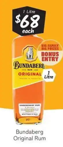 Cellarbrations Bundaberg original rum offer