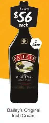 Cellarbrations Bailey's original irish cream offer