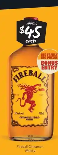 Cellarbrations Fireball Cinnamon Whisky offer