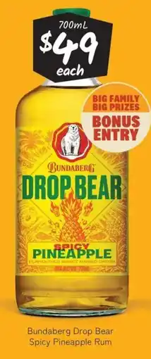 Cellarbrations Bundaberg drop bear spicy pineapple rum offer
