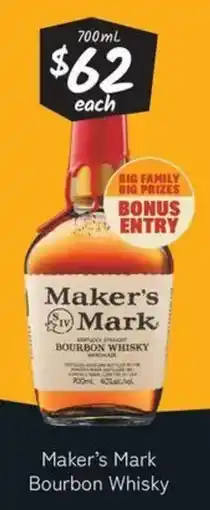 Cellarbrations Maker's mark bourbon whisky offer