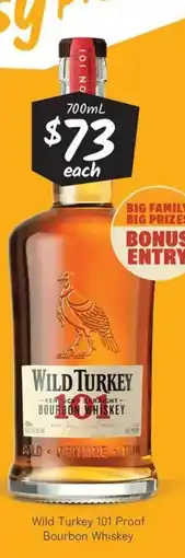 Cellarbrations Wild turkey 101 proof bourbon whiskey offer