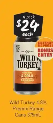 Cellarbrations Wild turkey 4.8% wild turkey 4.8% cans offer