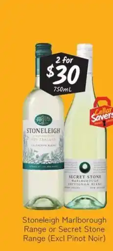 Cellarbrations Stoneleigh marlborough range or secret stone range offer