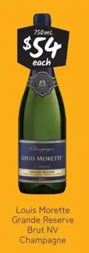 Cellarbrations Louis morette grande reserve brut nv champagne offer