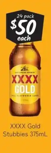 Cellarbrations Xxxx gold stubbies offer
