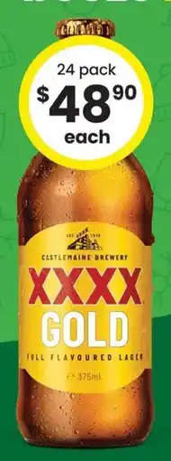 The Bottle O Xxxx gold full flavoured lager offer