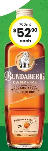 The Bottle O Bundaberg campfire bourbon barrel finished rum offer
