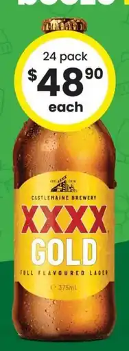 The Bottle O Xxxx gold full flavoured lager offer