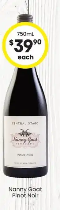 The Bottle O Nanny goat pinot noir offer