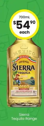The Bottle O Sierra tequila range offer